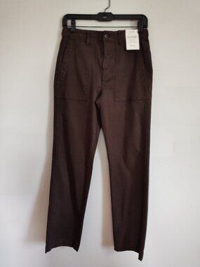 Madewell SZ 24 Brown Straight Utility Pant